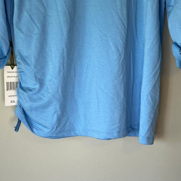 NWT! Green Tea Blue Half Sleeve Sweatshirt Size XXL - Picture 14 of 16